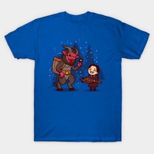 Funny Christmas Cute Merry Krampus  Winter Mashup Cartoon T-Shirt